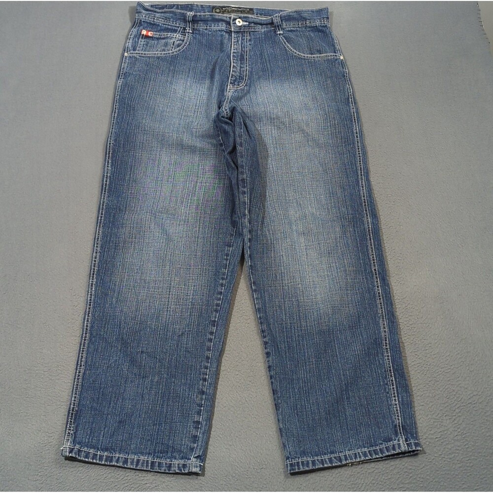 Southpole Jeans Men's 36x31 Blue Baggy Denim Red Tab 3180 Y2K